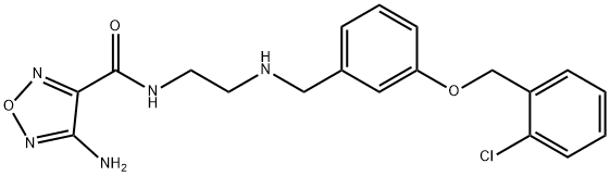 4-amino-N-[2-({3-[(2-chlorobenzyl)oxy]benzyl}amino)ethyl]-1,2,5-oxadiazole-3-carboxamide Structure