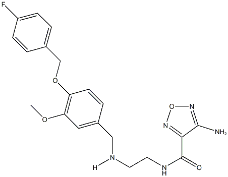 4-amino-N-[2-({4-[(4-fluorobenzyl)oxy]-3-methoxybenzyl}amino)ethyl]-1,2,5-oxadiazole-3-carboxamide 구조식 이미지