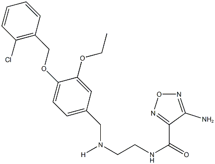 4-amino-N-[2-({4-[(2-chlorobenzyl)oxy]-3-ethoxybenzyl}amino)ethyl]-1,2,5-oxadiazole-3-carboxamide 구조식 이미지