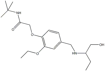 N-(tert-butyl)-2-[2-ethoxy-4-({[1-(hydroxymethyl)propyl]amino}methyl)phenoxy]acetamide Structure