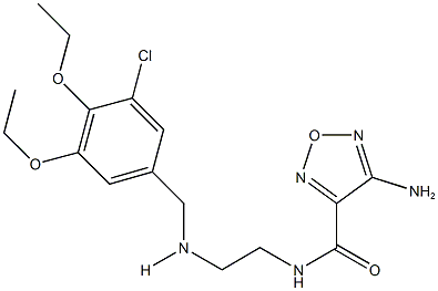 4-amino-N-{2-[(3-chloro-4,5-diethoxybenzyl)amino]ethyl}-1,2,5-oxadiazole-3-carboxamide 구조식 이미지