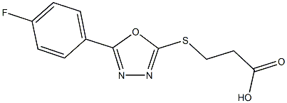 3-{[5-(4-fluorophenyl)-1,3,4-oxadiazol-2-yl]sulfanyl}propanoic acid 구조식 이미지