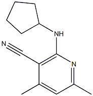 2-(cyclopentylamino)-4,6-dimethylnicotinonitrile 구조식 이미지