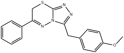 3-(4-methoxybenzyl)-6-phenyl-7H-[1,2,4]triazolo[3,4-b][1,3,4]thiadiazine 구조식 이미지