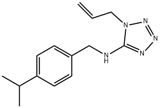 N-(1-allyl-1H-tetraazol-5-yl)-N-(4-isopropylbenzyl)amine 구조식 이미지