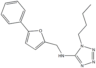 N-(1-butyl-1H-tetraazol-5-yl)-N-[(5-phenyl-2-furyl)methyl]amine 구조식 이미지