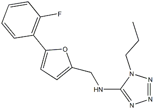 N-{[5-(2-fluorophenyl)-2-furyl]methyl}-N-(1-propyl-1H-tetraazol-5-yl)amine Structure