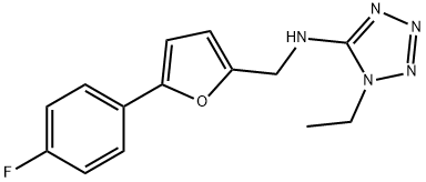 N-(1-ethyl-1H-tetraazol-5-yl)-N-{[5-(4-fluorophenyl)-2-furyl]methyl}amine Structure