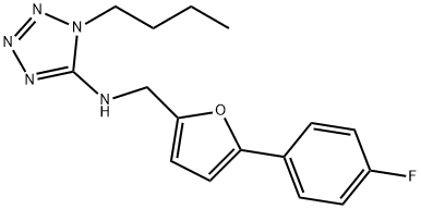 N-(1-butyl-1H-tetraazol-5-yl)-N-{[5-(4-fluorophenyl)-2-furyl]methyl}amine Structure