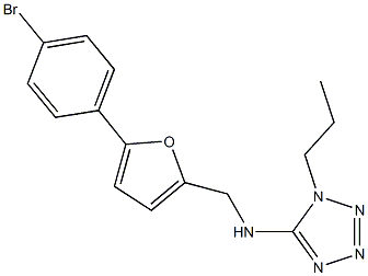 N-{[5-(4-bromophenyl)-2-furyl]methyl}-N-(1-propyl-1H-tetraazol-5-yl)amine Structure