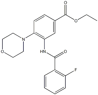 ethyl 3-[(2-fluorobenzoyl)amino]-4-(4-morpholinyl)benzoate 구조식 이미지