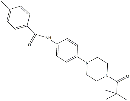 N-{4-[4-(2,2-dimethylpropanoyl)-1-piperazinyl]phenyl}-4-methylbenzamide Structure