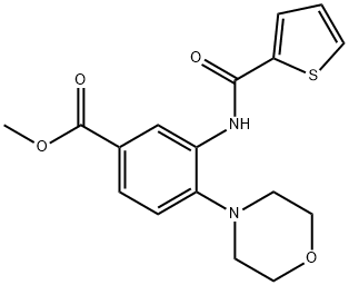 methyl 4-(4-morpholinyl)-3-[(2-thienylcarbonyl)amino]benzoate Structure