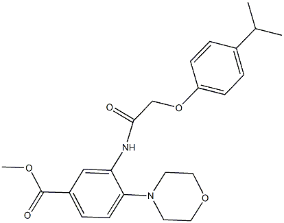 methyl 3-{[(4-isopropylphenoxy)acetyl]amino}-4-(4-morpholinyl)benzoate Structure