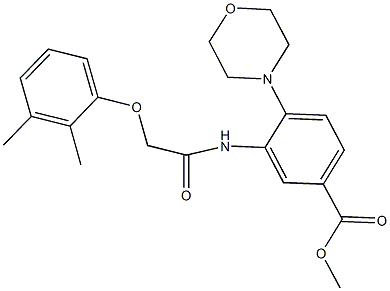 methyl 3-{[(2,3-dimethylphenoxy)acetyl]amino}-4-(4-morpholinyl)benzoate Structure