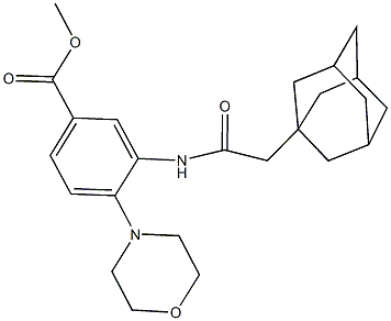 methyl 3-[(1-adamantylacetyl)amino]-4-(4-morpholinyl)benzoate 구조식 이미지