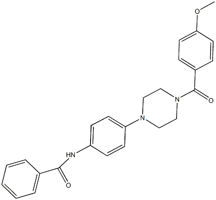 N-{4-[4-(4-methoxybenzoyl)-1-piperazinyl]phenyl}benzamide Structure