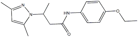 3-(3,5-dimethyl-1H-pyrazol-1-yl)-N-(4-ethoxyphenyl)butanamide 구조식 이미지