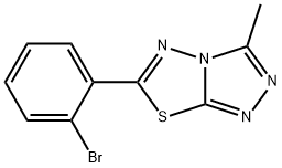 6-(2-bromophenyl)-3-methyl[1,2,4]triazolo[3,4-b][1,3,4]thiadiazole 구조식 이미지