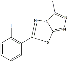 6-(2-iodophenyl)-3-methyl[1,2,4]triazolo[3,4-b][1,3,4]thiadiazole 구조식 이미지