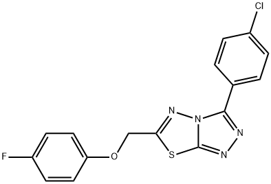 [3-(4-chlorophenyl)[1,2,4]triazolo[3,4-b][1,3,4]thiadiazol-6-yl]methyl 4-fluorophenyl ether Structure