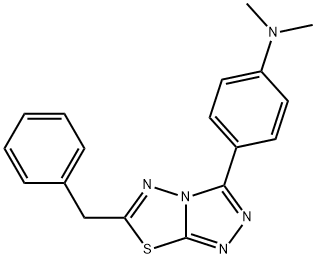 4-(6-benzyl[1,2,4]triazolo[3,4-b][1,3,4]thiadiazol-3-yl)-N,N-dimethylaniline Structure