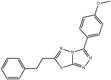methyl 4-[6-(2-phenylethyl)[1,2,4]triazolo[3,4-b][1,3,4]thiadiazol-3-yl]phenyl ether 구조식 이미지