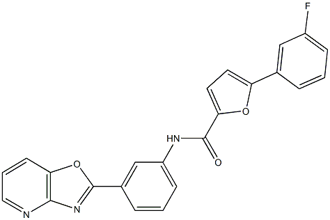 5-(3-fluorophenyl)-N-(3-[1,3]oxazolo[4,5-b]pyridin-2-ylphenyl)-2-furamide 구조식 이미지