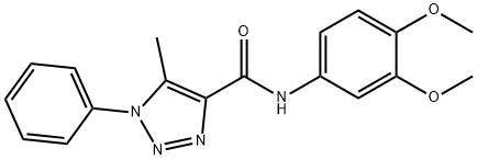 N-(3,4-dimethoxyphenyl)-5-methyl-1-phenyl-1H-1,2,3-triazole-4-carboxamide 구조식 이미지