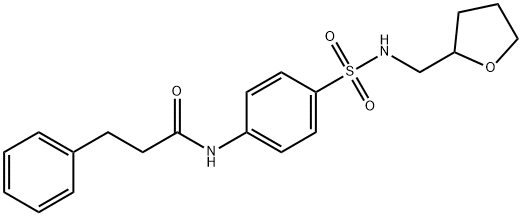 3-phenyl-N-(4-{[(tetrahydro-2-furanylmethyl)amino]sulfonyl}phenyl)propanamide 구조식 이미지