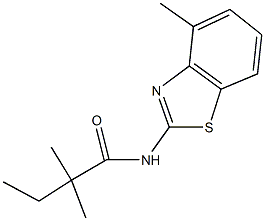 2,2-dimethyl-N-(4-methyl-1,3-benzothiazol-2-yl)butanamide 구조식 이미지