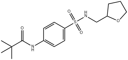 2,2-dimethyl-N-(4-{[(tetrahydro-2-furanylmethyl)amino]sulfonyl}phenyl)propanamide Structure