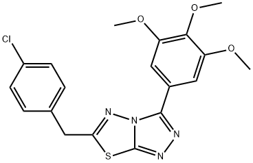 6-(4-chlorobenzyl)-3-(3,4,5-trimethoxyphenyl)[1,2,4]triazolo[3,4-b][1,3,4]thiadiazole Structure