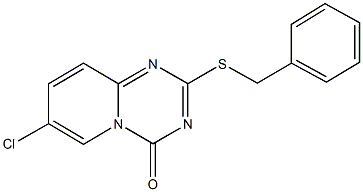 2-(benzylsulfanyl)-7-chloro-4H-pyrido[1,2-a][1,3,5]triazin-4-one 구조식 이미지