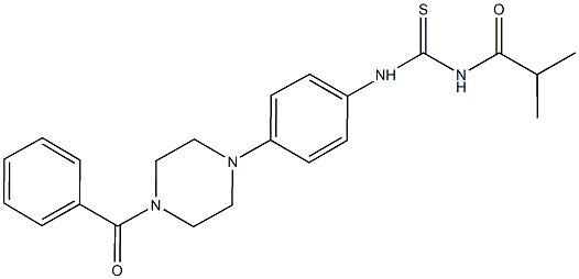 N-[4-(4-benzoyl-1-piperazinyl)phenyl]-N'-isobutyrylthiourea Structure
