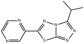 3-isopropyl-6-(2-pyrazinyl)[1,2,4]triazolo[3,4-b][1,3,4]thiadiazole 구조식 이미지