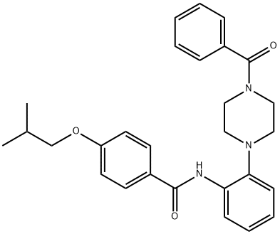 N-[2-(4-benzoyl-1-piperazinyl)phenyl]-4-isobutoxybenzamide Structure