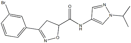 3-(3-bromophenyl)-N-(1-isopropyl-1H-pyrazol-4-yl)-4,5-dihydro-5-isoxazolecarboxamide Structure