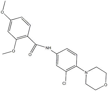 N-[3-chloro-4-(4-morpholinyl)phenyl]-2,4-dimethoxybenzamide 구조식 이미지