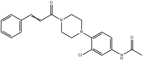 N-[3-chloro-4-(4-cinnamoyl-1-piperazinyl)phenyl]acetamide 구조식 이미지