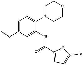 5-bromo-N-[5-methoxy-2-(4-morpholinyl)phenyl]-2-furamide 구조식 이미지