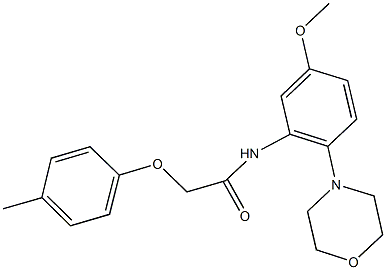 N-[5-methoxy-2-(4-morpholinyl)phenyl]-2-(4-methylphenoxy)acetamide 구조식 이미지