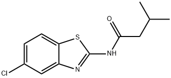 N-(5-chloro-1,3-benzothiazol-2-yl)-3-methylbutanamide 구조식 이미지