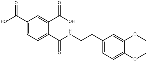 4-({[2-(3,4-dimethoxyphenyl)ethyl]amino}carbonyl)isophthalic acid 구조식 이미지