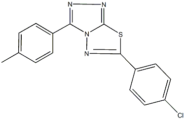 6-(4-chlorophenyl)-3-(4-methylphenyl)[1,2,4]triazolo[3,4-b][1,3,4]thiadiazole Structure