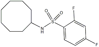 N-cyclooctyl-2,4-difluorobenzenesulfonamide 구조식 이미지