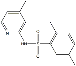 2,5-dimethyl-N-(4-methyl-2-pyridinyl)benzenesulfonamide Structure