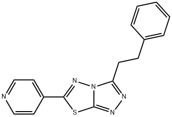 3-(2-phenylethyl)-6-(4-pyridinyl)[1,2,4]triazolo[3,4-b][1,3,4]thiadiazole 구조식 이미지