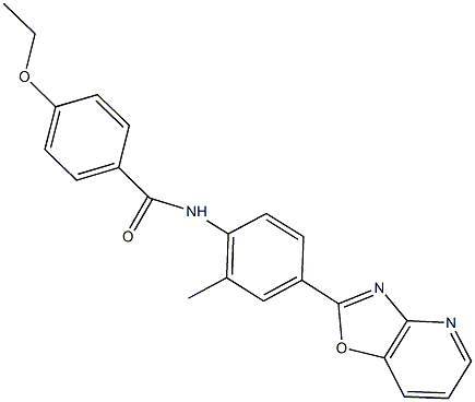 4-ethoxy-N-(2-methyl-4-[1,3]oxazolo[4,5-b]pyridin-2-ylphenyl)benzamide 구조식 이미지