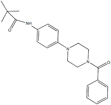 N-[4-(4-benzoyl-1-piperazinyl)phenyl]-2,2-dimethylpropanamide 구조식 이미지